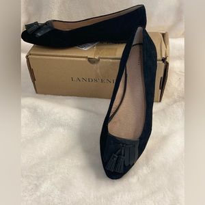 Land’s End Greer Point Toe Ballet Flat Suede